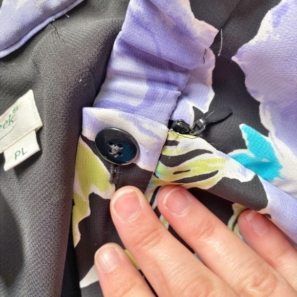 Coldwater Creek Vintage Purple‎ Floral Midi Flowy Skirt - Picture 5 of 10